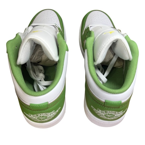 Men’s Nike Air Jordan 1 Low SE Sneakers. 
White/Lightning/Chlorophyll. Size 12M. main image 10